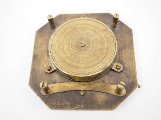 Antiker Reise-Kompass mit Sonnenuhr, Messing, 19. Jh. - Foto 4