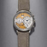 F.P. JOURNE. AN EARLY AND VERY RARE PLATINUM AUTOMATIC FLYBACK CHRONOGRAPH WRISTWATCH WITH BRASS MOVEMENT AND DATE - фото 2