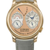 F.P. JOURNE. AN INNOVATIVE AND RARE 18K PINK GOLD CHRONOMETER WRISTWATCH WITH RESONANCE-CONTROLLED TWIN INDEPENDENT GEAR-TRAIN MOVEMENT, POWER RESERVE AND 24H INDICATION - Foto 1