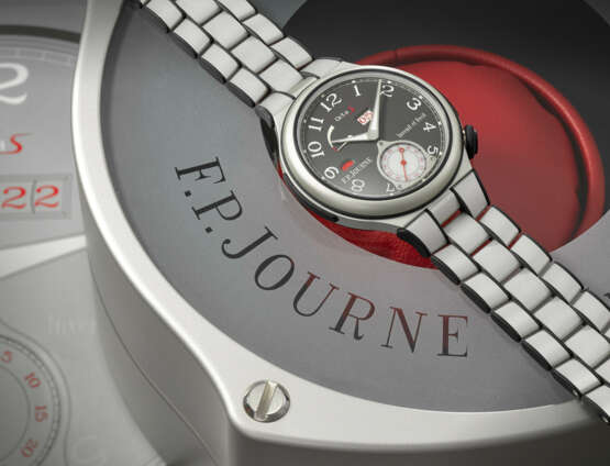 F.P. JOURNE. AN ATTRACTIVE AND INNOVATIVE ALUMINUM AUTOMATIC WRISTWATCH WITH DATE, POWER RESERVE, DAY/NIGHT INDICATION AND BRACELET - фото 3