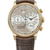 F.P. JOURNE. AN EXTREMELY RARE AND ATTRACTIVE 18K PINK GOLD AUTOMATIC FLYBACK CHRONOGRAPH WRISTWATCH WITH DATE - photo 1