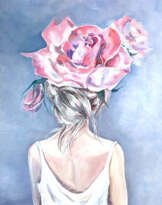 Blonde girl with roses Blonde girl with roses