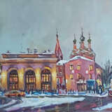 Мелодия Таганки. Рождество холст льняной Oil paint Realism Cityscape Russia 2022 - photo 1