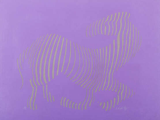 Vasarely, Victor; 'Zebra #165 B.L.' - Foto 1