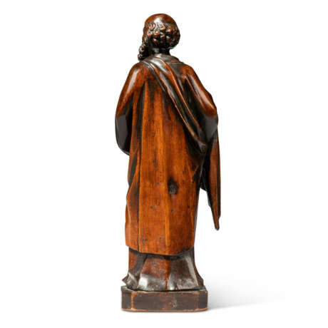THREE WOOD FIGURES OF THE VIRGIN, SAINT AUGUSTINE AND AN APOSTLE - photo 3