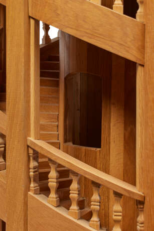 ESCALIER DE MAÎTRISE À DOUBLE RÉVOLUTION D’APRÈS L’ESCALIER DU CHÂTEAU DE CHAMBORD - Foto 7