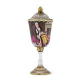 A GERMAN GOLD, ROCK CRYSTAL AND ENAMEL CUP AND COVER - Foto 4