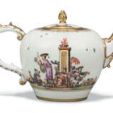 A MEISSEN PORCELAIN BULLET-SHAPED TEAPOT AND COVER - фото 1