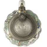 A PEWTER-MOUNTED CONTINENTAL FAYENCE DATED BIRNKRUG AND COVER - photo 8