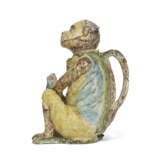 A CONTINENTAL FAYENCE JUG AND COVER MODELLED AS A MONKEY - photo 3