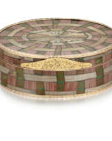 A GERMAN GOLD-MOUNTED HARDSTONE SNUFF-BOX