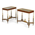 A MATCHED PAIR OF FRENCH ORMOLU-MOUNTED MAHOGANY BIJOUTERIE-TABLES - Auction archive