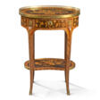 A LOUIS XV ORMOLU-MOUNTED TULIPWOOD, AMARANTH, HAREWOOD, GREEN-STAINED SYCAMORE AND FRUITWOOD MARQUETRY OCCASIONAL TABLE - Auction prices