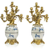 A PAIR OF LARGE FRENCH ORMOLU-MOUNTED CHINESE PORCELAIN SEVEN-LIGHT CANDELABRA - photo 2