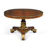 A REGENCY BRASS-INLAID AND MOUNTED ROSEWOOD, MACASSAR EBONY AND PARCEL-GILT CENTRE TABLE - фото 2