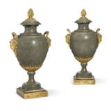 A PAIR OF CONSULAT ORMOLU-MOUNTED GREY AND PINK PORPHYRY VASES - photo 1