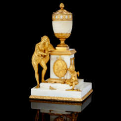 A GEORGE III ORMOLU AND WHITE MARBLE 'VENUS' PERFUME BURNER