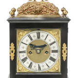 A WILLIAM AND MARY EBONISED AND GILT-BRASS QUARTER-REPEATING TABLE CLOCK - photo 1