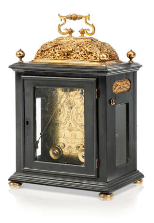 A WILLIAM AND MARY EBONISED AND GILT-BRASS QUARTER-REPEATING TABLE CLOCK - фото 3
