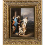 A MONUMENTAL BERLIN (K.P.M.) PORCELAIN RECTANGULAR PLAQUE OF THE BANISHMENT OF HAGAR AND ISHMAEL - photo 1