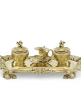 A GEORGE IV SILVER-GILT INKSTAND