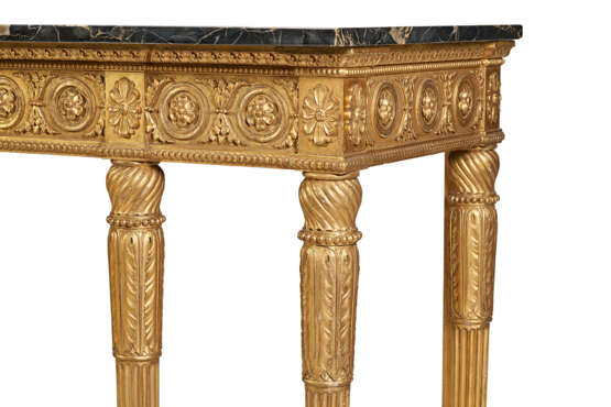 A GEORGE III GILTWOOD AND GILT-COMPOSITION SIDE TABLE - photo 5