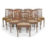 A MATCHED SET OF TEN GEORGE III MAHOGANY DINING-CHAIRS - фото 2