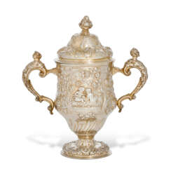 A GERMAN SILVER-GILT CUP AND COVER