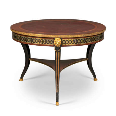 A RUSSIAN ORMOLU-MOUNTED AND BRASS-INLAID EBONY, EBONISED AND MAHOGANY CENTRE TABLE - photo 3