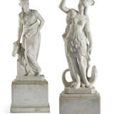 A PAIR OF WHITE MARBLE FIGURES OF THE CONTINENTS - фото 2