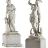 A PAIR OF WHITE MARBLE FIGURES OF THE CONTINENTS - фото 4