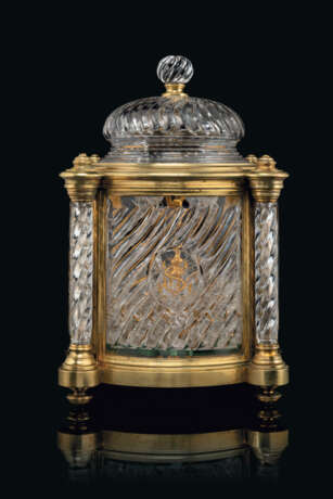 A LARGE FRENCH ORMOLU AND CUT AND MOULDED-GLASS LIQUEUR CASKET - photo 1