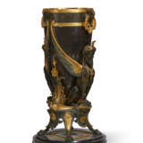 A FRENCH BLACK MARBLE, PATINATED AND GILT-BRONZE VASE - photo 4