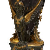 A FRENCH BLACK MARBLE, PATINATED AND GILT-BRONZE VASE - photo 6