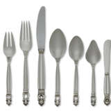 A DANISH SILVER FLATWARE SERVICE - Foto 1