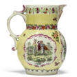 A WORCESTER PORCELAIN YELLOW-GROUND MASK JUG - Аукционные цены