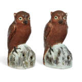 A SMALL PAIR OF CHINESE EXPORT PORCELAIN OWLS - Foto 4