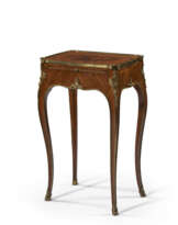 A LOUIS XV ORMOLU-MOUNTED TULIPWOOD AND KINGWOOD 'BOIS DE BOUT' MARQUETRY TABLE A ECRIRE