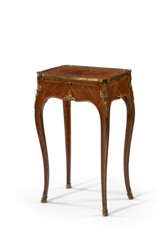 A LOUIS XV ORMOLU-MOUNTED TULIPWOOD AND KINGWOOD 'BOIS DE BOUT' MARQUETRY TABLE A ECRIRE