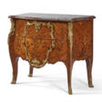 A LOUIS XV ORMOLU-MOUNTED TULIPWOOD AND KINGWOOD 'BOIS DE BOUT' MARQUETRY COMMODE - Auction prices