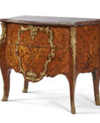 Jacques Dubois. A LOUIS XV ORMOLU-MOUNTED TULIPWOOD AND KINGWOOD 'BOIS DE BOUT' MARQUETRY COMMODE