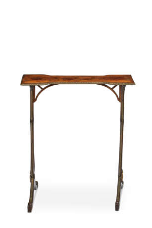 A GEORGE III BRASS-MOUNTED BURR YEW WOOD AND MAHOGANY OCCASIONAL TABLE - photo 2