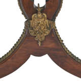 A GEORGE III BRASS-MOUNTED BURR YEW WOOD AND MAHOGANY OCCASIONAL TABLE - фото 4