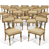 A MATCHED SET OF SIXTEEN SWEDISH PARCEL-GILT AND PARCEL-BRONZED CHAIRS - фото 1