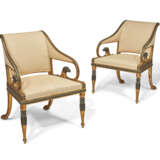 A PAIR OF SWEDISH PARCEL-GILT AND PARCEL-BRONZED ARMCHAIRS - фото 1