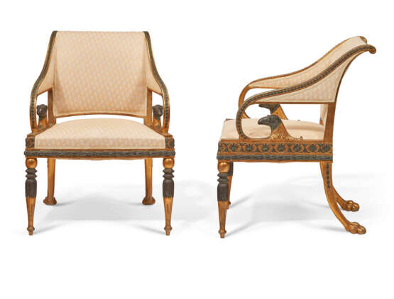 A PAIR OF SWEDISH PARCEL-GILT AND PARCEL-BRONZED ARMCHAIRS - photo 2