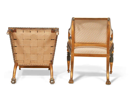 A PAIR OF SWEDISH PARCEL-GILT AND PARCEL-BRONZED ARMCHAIRS - фото 6
