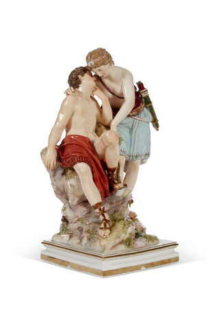 A MEISSEN PORCELAIN FIGURE GROUP OF DIANA AND ENDYMION - photo 2