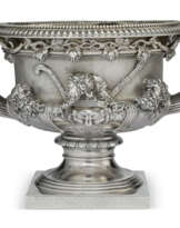 A VICTORIAN SILVER TWO-HANDLED PRESENTATION WINE COOLER