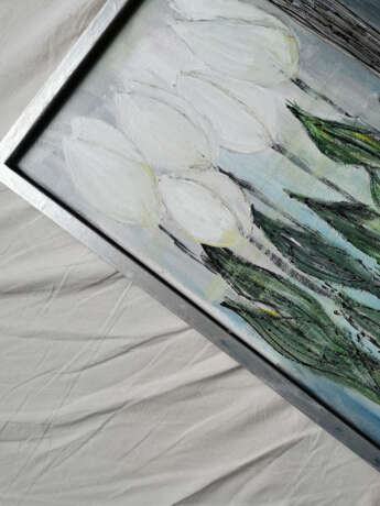 Тюльпаны Canvas on the subframe Acrylic Abstract art Абстрактное и нефигуративное минск 2020 - photo 3
